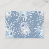 Dusty Blue Floral boeken voor Baby Informatiekaartje (Achterkant)