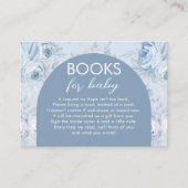 Dusty Blue Floral boeken voor Baby Informatiekaartje (Voorkant)