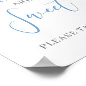 Dusty Blue Floral Boho Babies zijn een zoet teken Poster (Hoek)