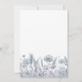 Dusty Blue Floral Boho Baby shower Kaart (Achterkant)
