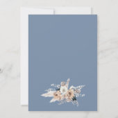 Dusty Blue Floral Boho Vrijgezellenfeest Kaart (Achterkant)