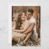 Dusty Blue Floral Boho Wedding Photo Save the Date (Achterkant)