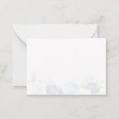 Dusty Blue Floral Botanical Save the Date Notitiekaartje (Achterkant)