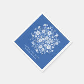 Dusty Blue Floral Bouquet Wedding names and date Servet (Hoek)