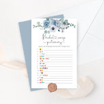 Dusty blue floral bridal emoji pictionary game<br><div class="desc">Dusty blue floral bridal emoji pictionary game Matching games beschikbaar.</div>