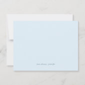 Dusty Blue Floral Bridesmaid Kaart (Achterkant)