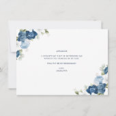 Dusty Blue Floral Bridesmaid Proposal Card Kaart (Achterkant)