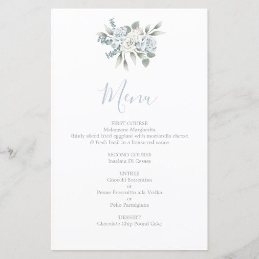 Dusty Blue floral bruiloft (Voorkant)