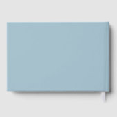 dusty blue floral bruiloft gastenboek (Achterkant)