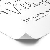 dusty blue floral bruiloft poster (Hoek)