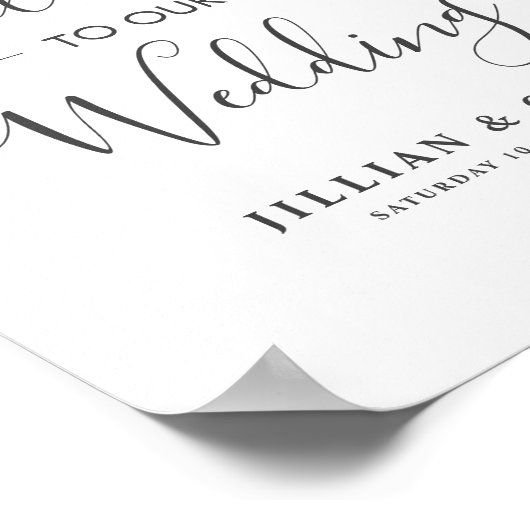 dusty blue floral bruiloft poster (Hoek)