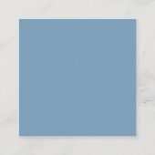 Dusty Blue Floral Bruiloft Receptie Behuizing Kaar Informatiekaartje (Achterkant)