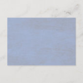 Dusty Blue Floral Bruiloft Receptie Behuizing Kaar Informatiekaartje (Achterkant)