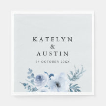 dusty blue floral bruiloft