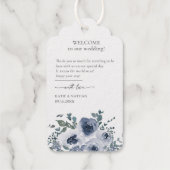 Dusty Blue Floral Cadeaulabels (Achterkant)