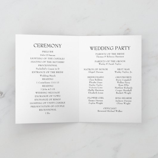 Dusty Blue Floral Crest Wedding Program Programma (Binnen)