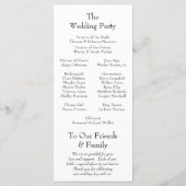 Dusty Blue Floral Crest Wedding Program Programmakaart (Achterkant)