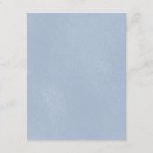 Dusty Blue Floral Crest Wedding Reception Informatiekaartje (Achterkant)
