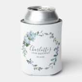 Dusty Blue Floral Custom 18e verjaardag Custom Blikjeskoeler (Blikje Voorkant)