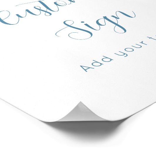 Dusty Blue floral Custom Poster (Hoek)