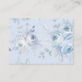 Dusty Blue Floral Diaper Raffle Informatiekaartje (Achterkant)