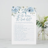 Dusty blue floral die de beste wedstrijd kent (Staand voorkant)