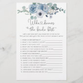 Dusty blue floral die de beste wedstrijd kent (Voorkant)