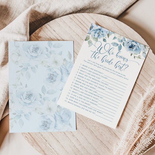 Dusty blue floral die de beste wedstrijd kent