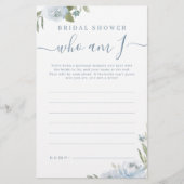 Dusty blue floral die ik vrijgezellenfeest spel (Voorkant)