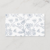Dusty Blue Floral: een bericht over het cadeau-huw Informatiekaartje (Achterkant)