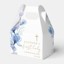 Dusty Blue Floral Eerste Heilige Communie