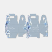 Dusty Blue Floral Eerste Heilige Communie Bedankdoosjes (Uitgevouwen)