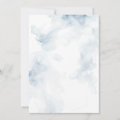 Dusty Blue Floral Eerste Heilige Communie Kaart (Achterkant)