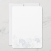 Dusty Blue Floral Elegant Bloom Wedding Save The Date (Achterkant)