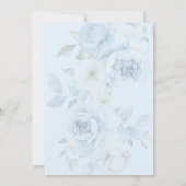 Dusty Blue Floral Elegant Vrijgezellenfeest Kaart (Achterkant)