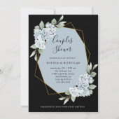 Dusty Blue Floral en Eucalyptus | Kogelschoen Kaart (Voorkant)