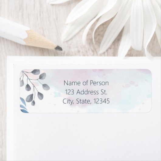 Dusty Blue Floral Etiket (Insitu)