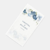 Dusty Blue Floral Eucalyptus Greenery Wedding Servet (Hoek)