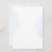 Dusty Blue Floral Eucalyptus Huwelijksuitnodiging Kaart (Achterkant)