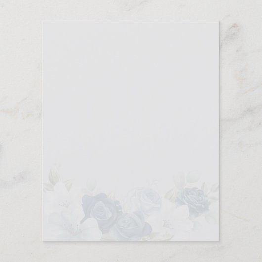 Dusty Blue Floral Eucalyptus Save the Date (Achterkant)