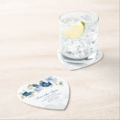 Dusty Blue Floral Eucalyptus Save the Date Kartonnen Onderzetters (Insitu)