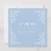 Dusty Blue Floral Fusion Bedankkaart (Voorkant)