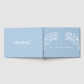 Dusty Blue Floral Fusion Gastenboek (Volledig)