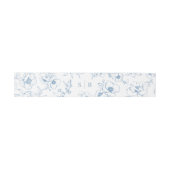 Dusty Blue Floral Garden Monogram Huwelijk Uitnodigingen Wikkel (Vlak)