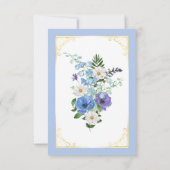 Dusty Blue Floral Garden Save the Date (Achterkant)
