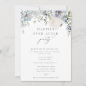 Dusty Blue Floral, gelukkig altijd na een feestje Kaart (Voorkant)