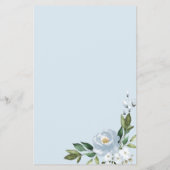 Dusty Blue Floral Geometric Vrijgezellenfeest Bing Flyer (Achterkant)