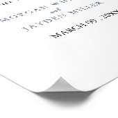 Dusty Blue Floral Geometric Wedding Welcome Poster (Hoek)