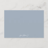 Dusty Blue Floral Greenery Boy Diaper Raffle Informatiekaartje (Achterkant)