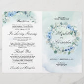Dusty Blue Floral Greenery Eucalyptus Wedding (Voorkant)